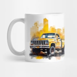 Yellow Vintage Square Body Mug